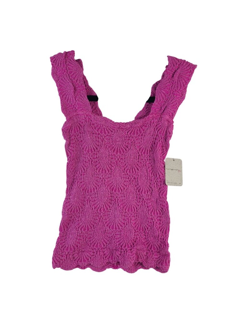 Intimately Free People Pink Textured Knit Tank Top Sz XS/S Dream Pop Dark Viole